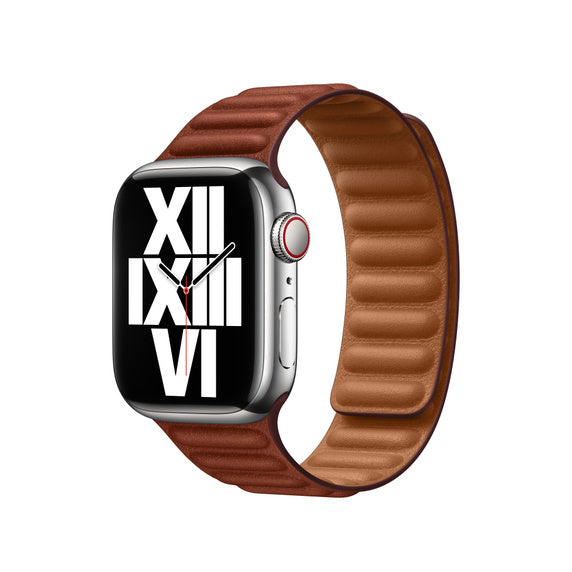 Compatible with Apple Watch Band 41mm Umber Leather Link