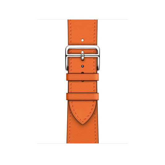 Compatible with Apple Watch 41mm/45mm Orange Swift Leather Single Tour