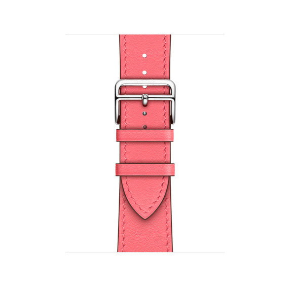 Compatible with Apple Watch 41mm Rose Azalée Swift Leather Single Tour