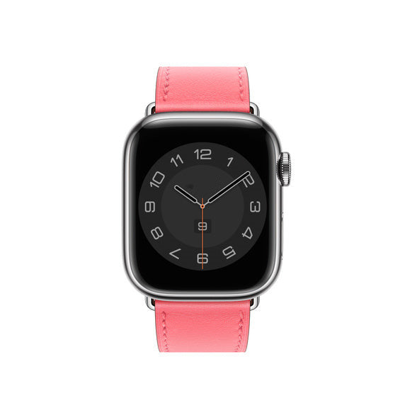 Compatible with Apple Watch 41mm Rose Azalée Swift Leather Single Tour