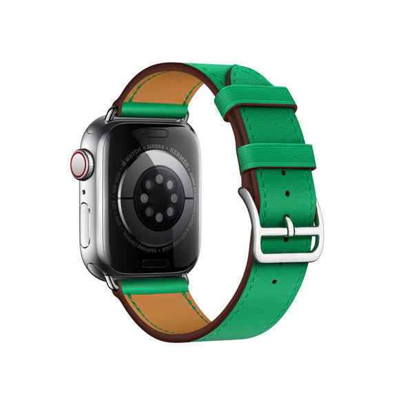 Compatible with Apple Watch 41mm/45mm Bambou Swift Leather Single Tour