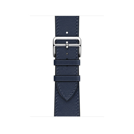 Compatible with Apple Watch 41mm/45mm Navy Swift Leather Single Tour