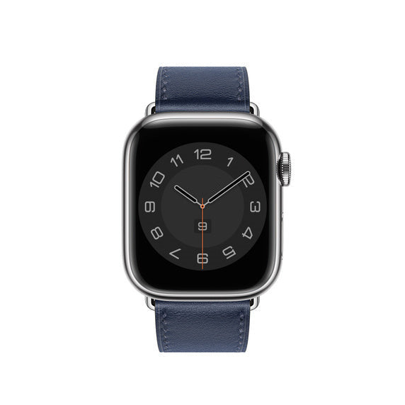 Compatible with Apple Watch 41mm/45mm Navy Swift Leather Single Tour