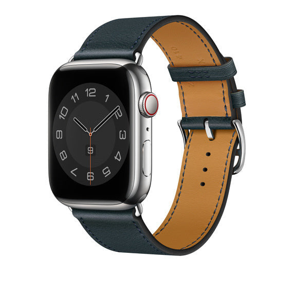 Compatible with Apple Watch 45mm Vert Rousseau Swift Leather Single Tour