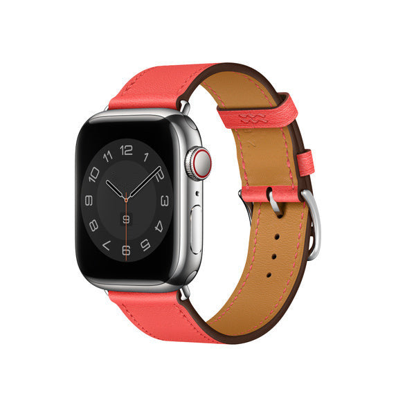 Compatible with Apple Watch 41mm Rose Texas Swift Leather Single Tour