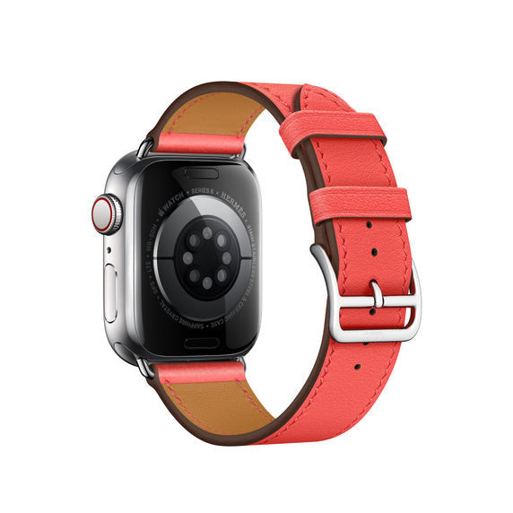 Compatible with Apple Watch 41mm Rose Texas Swift Leather Single Tour