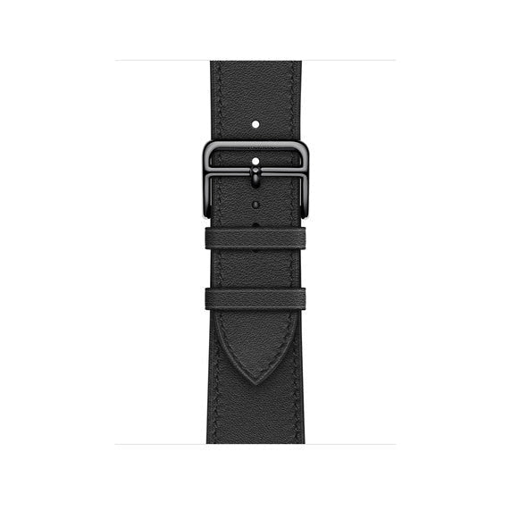 Compatible with Apple Watch 41mm/44mm Noir Swift Leather Single Tour