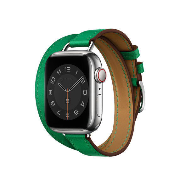 Compatible with Apple Watch 41mm Bambou Swift Leather Attelage Double Tour