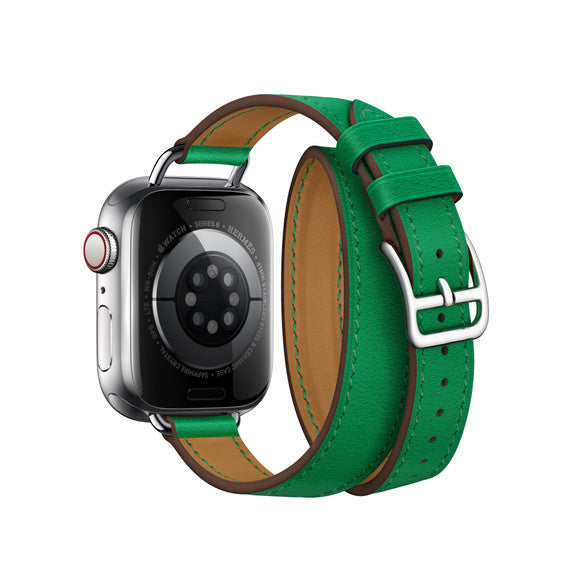 Compatible with Apple Watch 41mm Bambou Swift Leather Attelage Double Tour