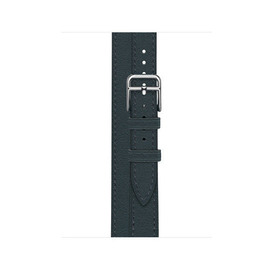 Compatible with Apple Watch 41mm Vert Rousseau Swift Leather Attelage Double Tour