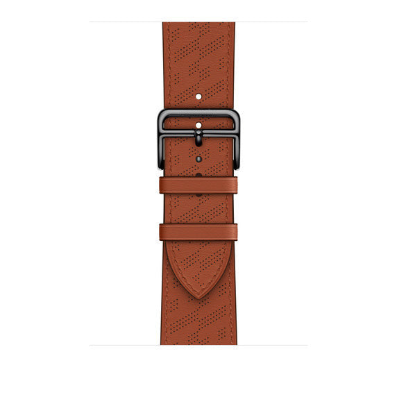 Compatible with Apple Watch 45mm Cuivre Swift Leather H Diagonal Single Tour