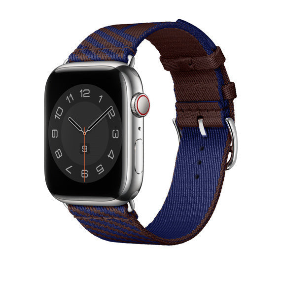 Compatible with Apple Watch 45mm Rouge Sellier/Bleu Saphir Jumping Single Tour