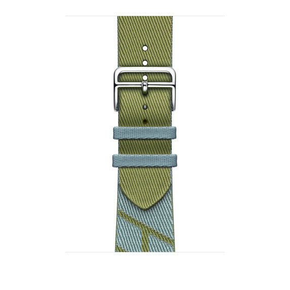 Compatible with Apple Watch 45mm Bleu Lin/Vert Véronèse Jumping Single Tour