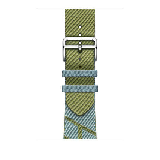 Compatible with Apple Watch 45mm Bleu Lin/Vert Véronèse Jumping Single Tour