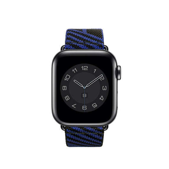 Compatible with Apple Watch 40mm Noir/Bleu Saphir Jumping Single Tour