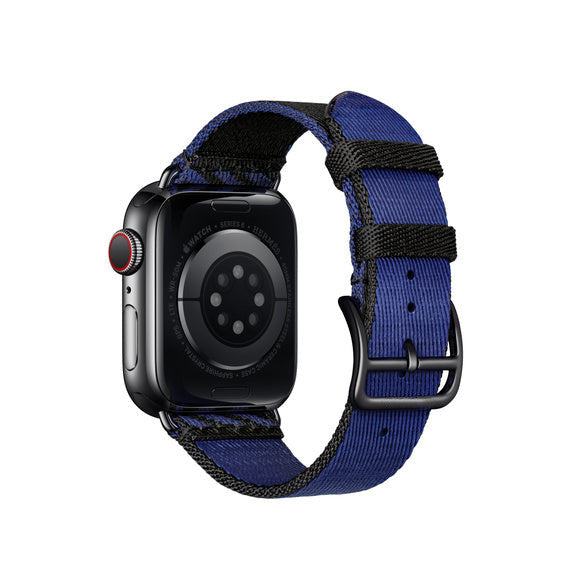 Compatible with Apple Watch 40mm Noir/Bleu Saphir Jumping Single Tour