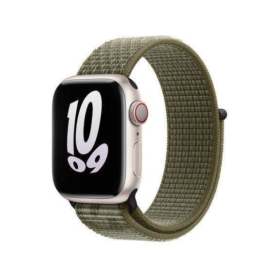 Compatible with Apple Watch Band 41mm/45mm Sequoia/Pure Platinum Sport Loop