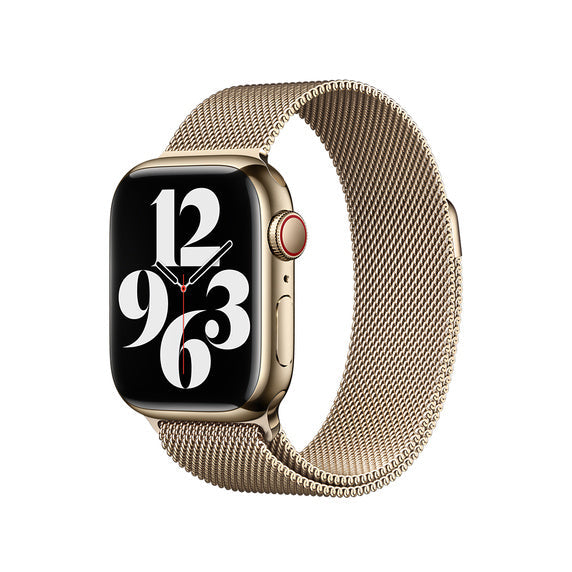 Compatible with Apple Watch Band 41mm/45mm Gold Milanese Loop