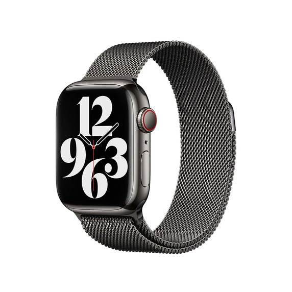 Compatible with Apple Watch Band 41mm/45mm Graphite Milanese Loop