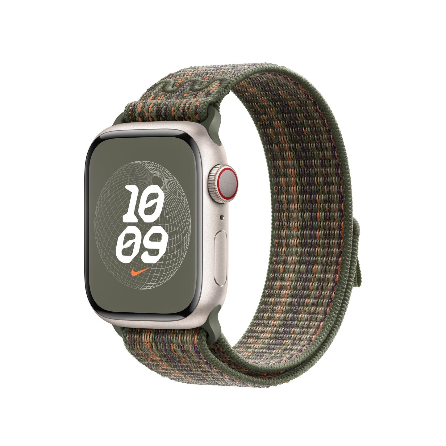 Compatible with Apple Watch Band Sequoia/Orange Nike Sport Loop