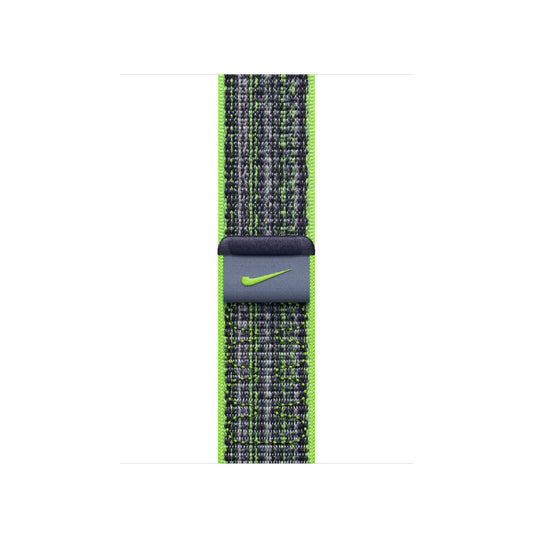 Compatible with Apple Watch Band Bright Green/Blue Nike Sport Loop