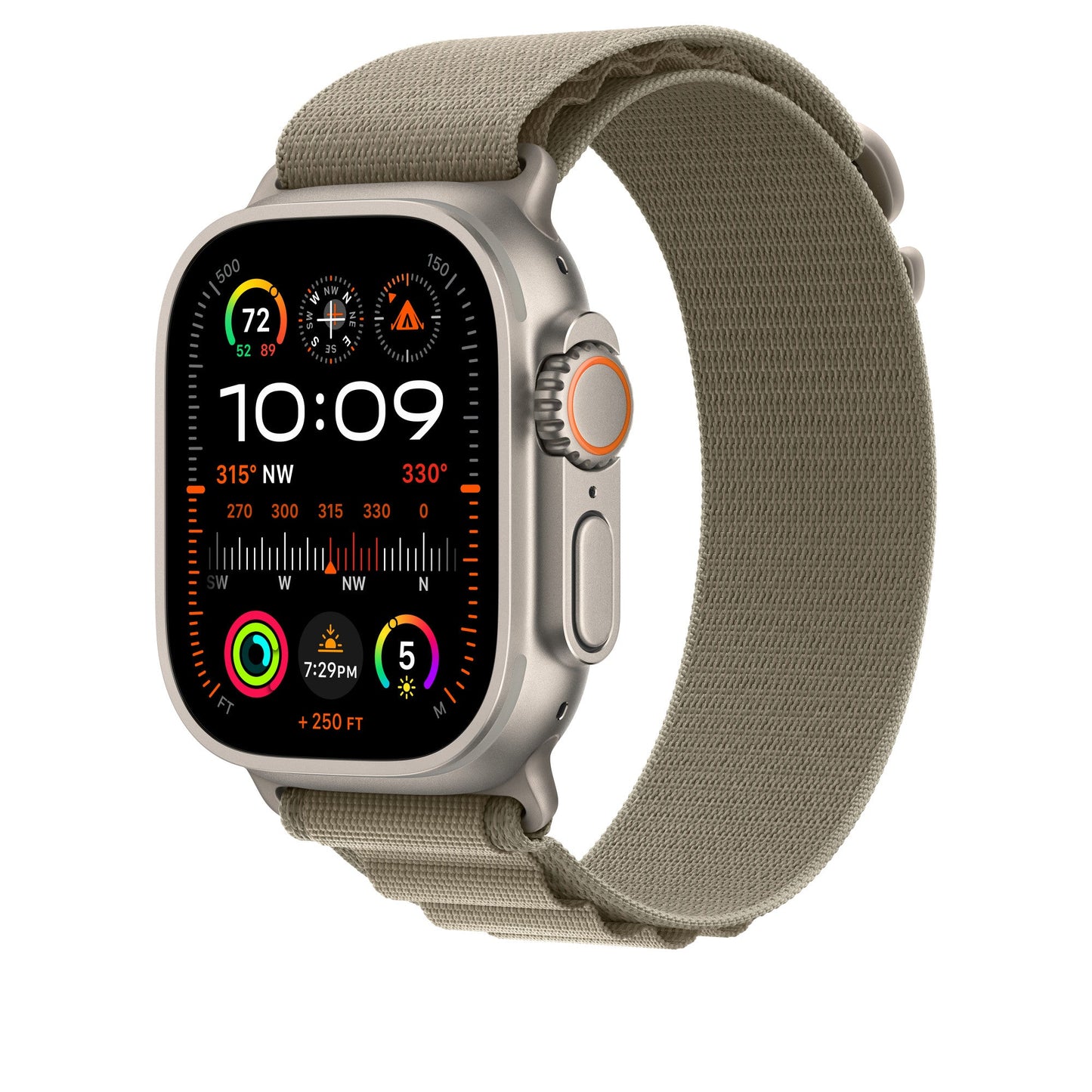 Compatible with Apple Watch Band 49mm Olive Alpine Loop