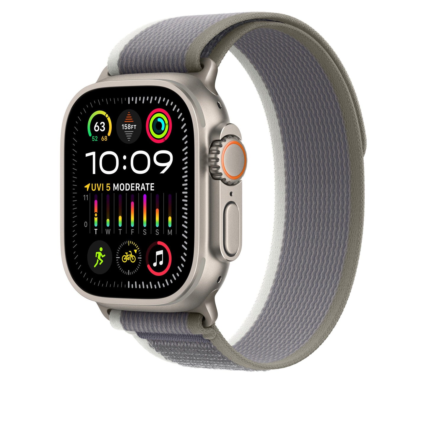 Compatible with Apple Watch Band 49mm Green/Gray Trail Loop