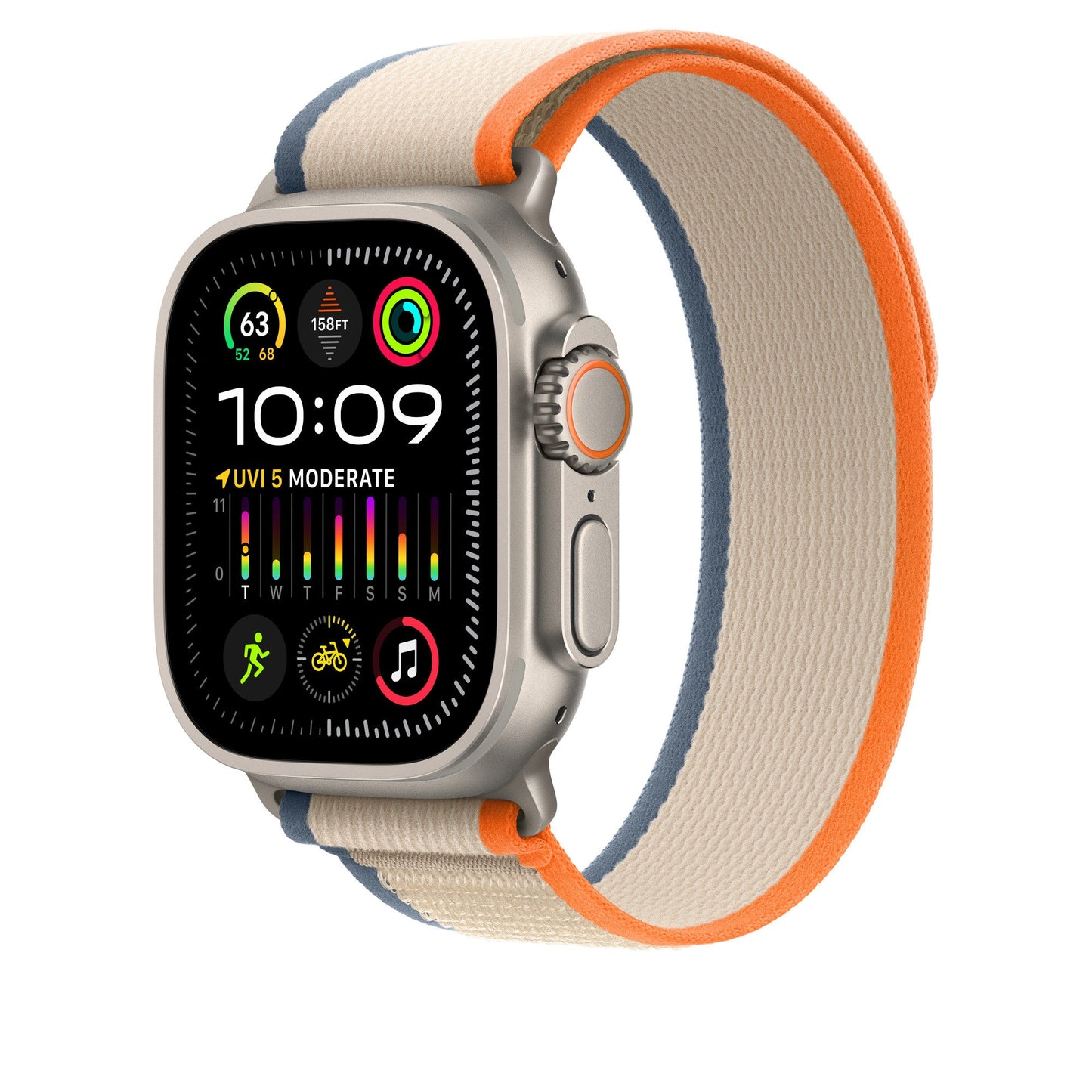 Compatible with Apple Watch Band 49mm Orange/Beige Trail Loop