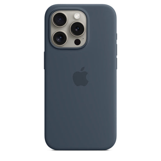 iPhone 15 Pro Silicone Case with MagSafe - Storm Blue