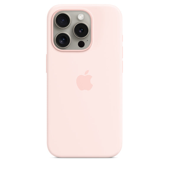 iPhone 15 Pro Silicone Case with MagSafe - Light Pink