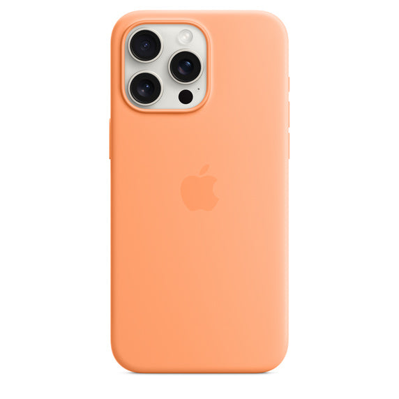 iPhone 15 Pro Max Silicone Case with MagSafe - Orange Sorbet