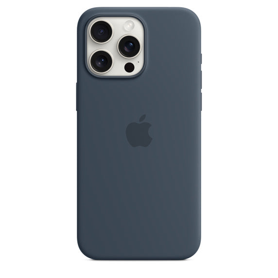 iPhone 15 Pro Max Silicone Case with MagSafe - Storm Blue