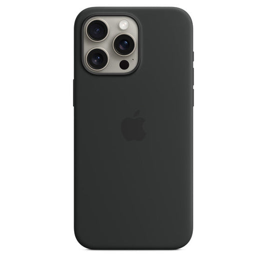 iPhone 15 Pro Max Silicone Case with MagSafe - Black