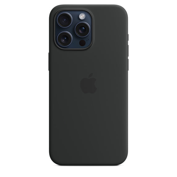 iPhone 15 Pro Max Silicone Case with MagSafe - Black