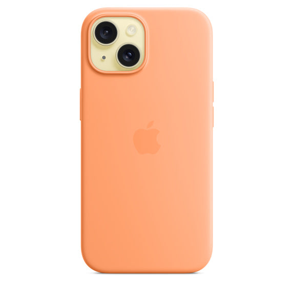 iPhone 15 Silicone Case with MagSafe - Orange Sorbet