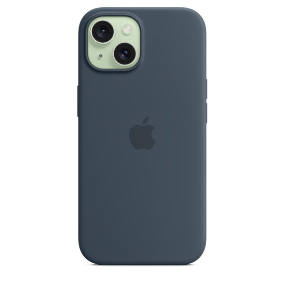 iPhone 15 Silicone Case with MagSafe - Storm Blue