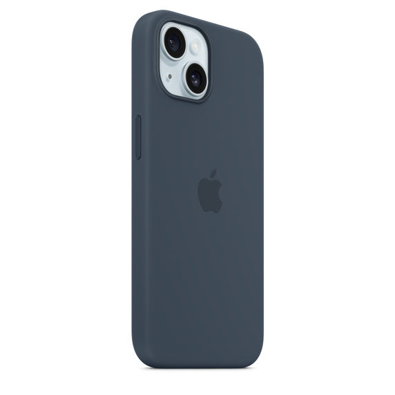 iPhone 15 Silicone Case with MagSafe - Storm Blue