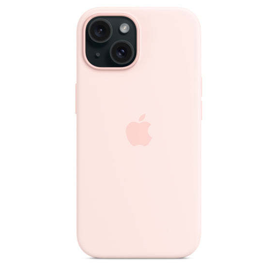 iPhone 15 Silicone Case with MagSafe - Light Pink