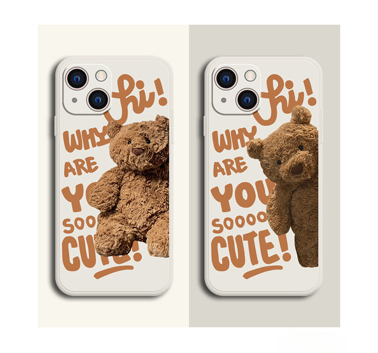 Casezly Funny Barcelona Bear iPhone 14 Pro Max Case iPhone 13 Couple