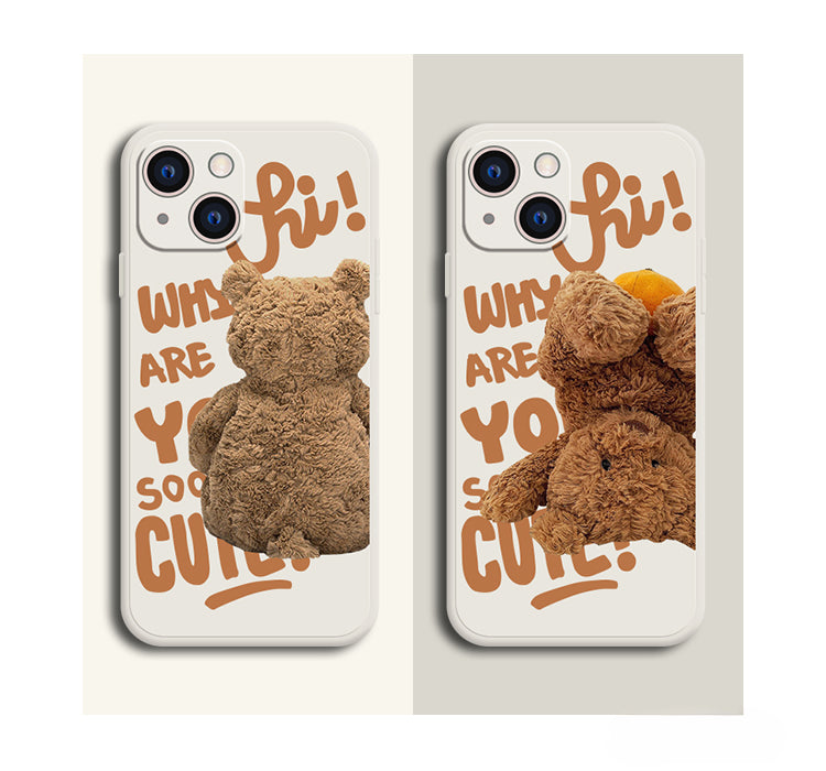 Casezly Funny Barcelona Bear iPhone 14 Pro Max Case iPhone 13 Couple