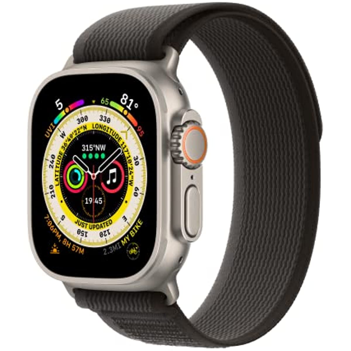 Compatible with Apple Watch Band - Trail Loop (49mm) - Black/Gray - M/L