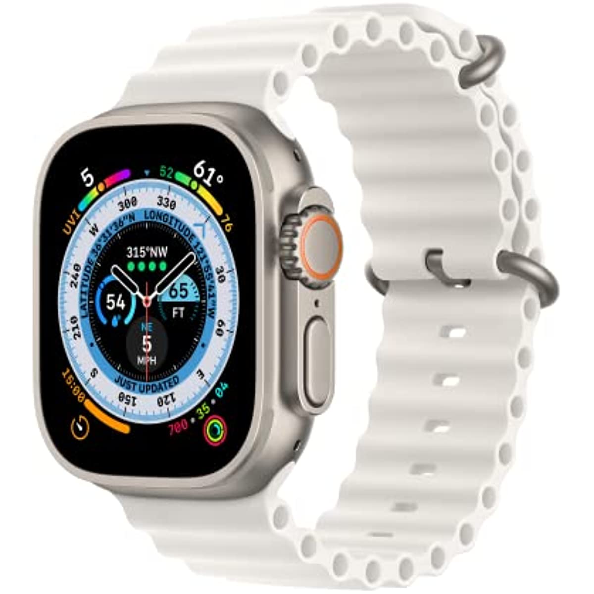 Compatible with Apple Watch Band - Ocean Band (49mm) - White - Regular