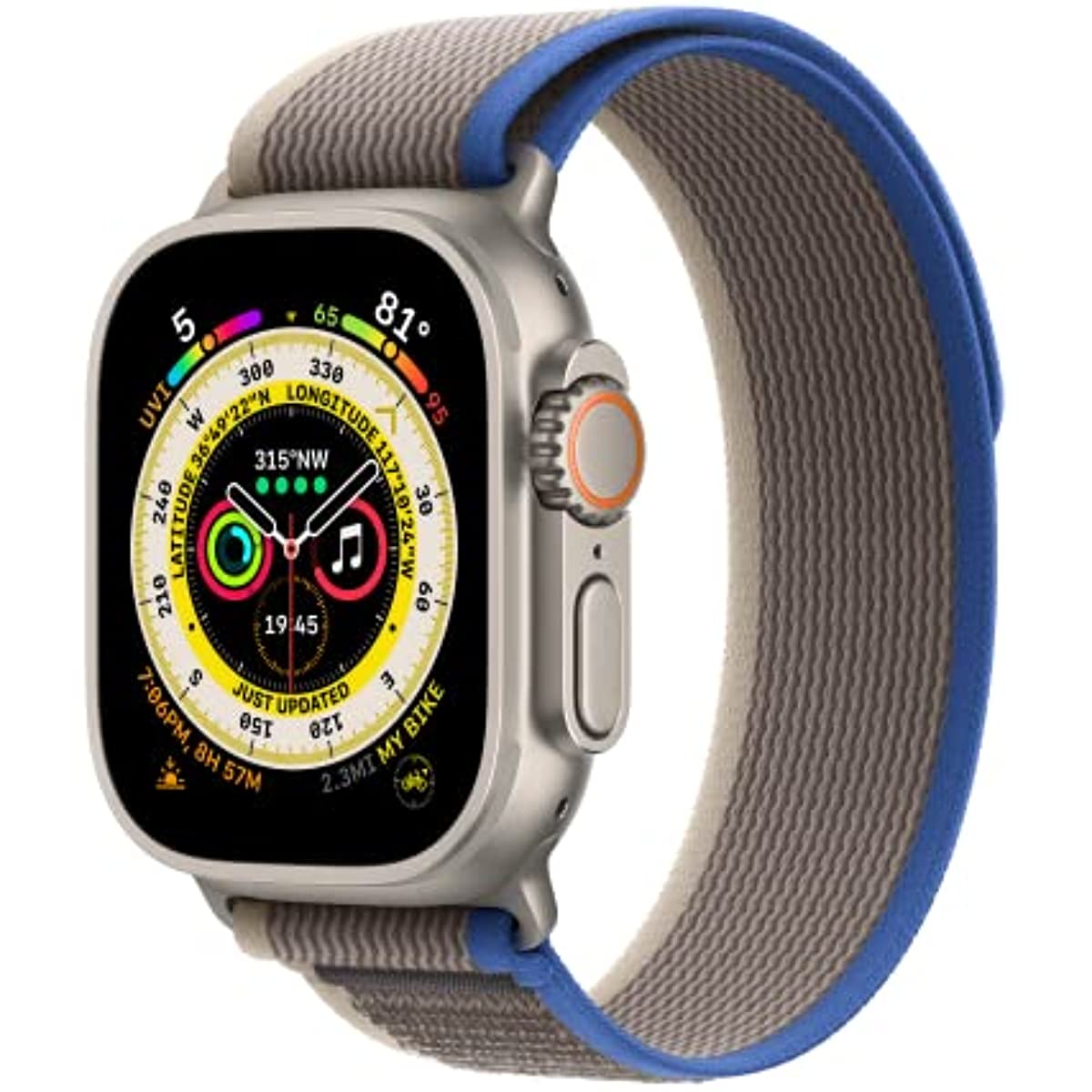 Compatible with Apple Watch Band - Trail Loop (49mm) - Blue/Gray - M/L