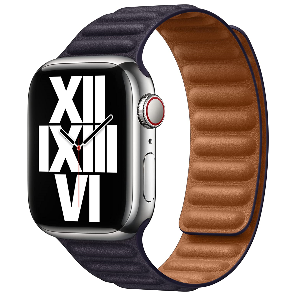 Compatible with Apple Watch Band - Leather Link (45mm) - Ink - M/L