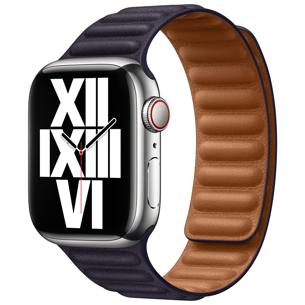 Compatible with Apple Watch Band - Leather Link (45mm) - Umber - M/L