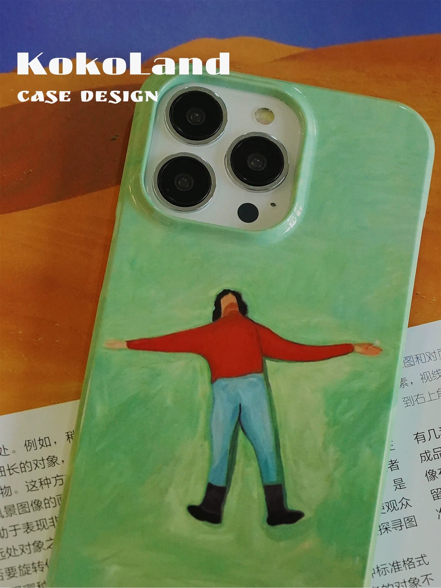 Casezly Green Art Phone Case for iPhone 15 Pro Max/14 Pro