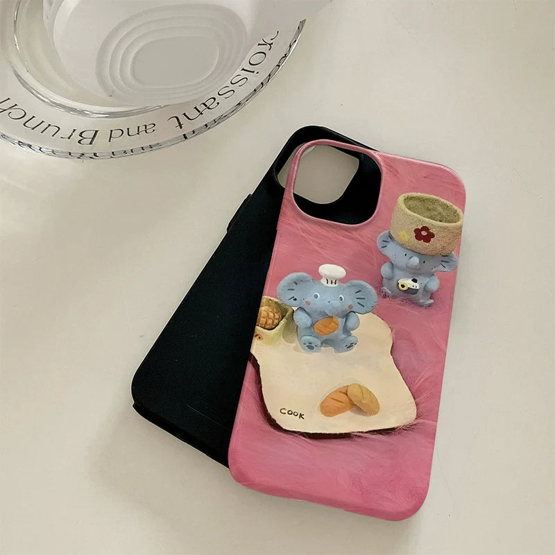 Casezly Stylish Plush Elephant iPhone Case iPhone 13/14/15 Series