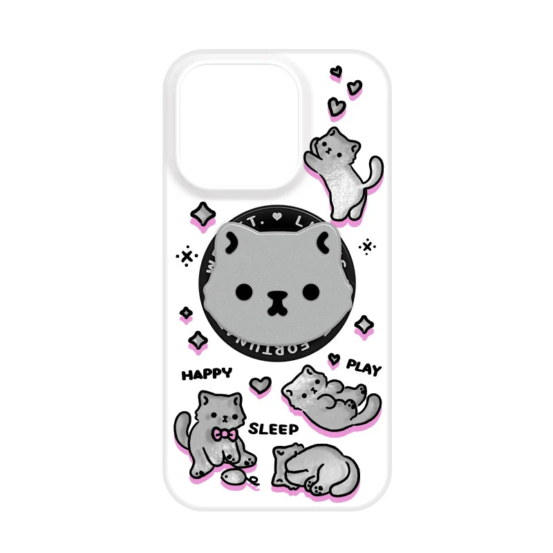 Casezly Magnetic Cat & French Bulldog iPhone Case, Full Coverage