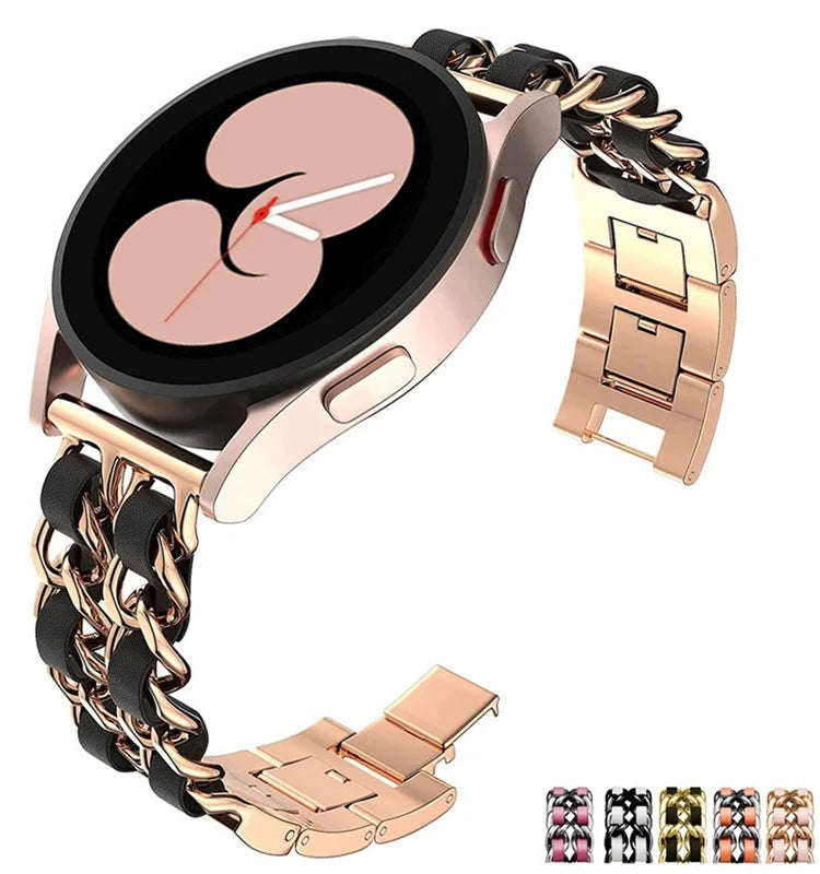 Casezly Metal Chain Strap for Samsung Galaxy Watch 4/5/6