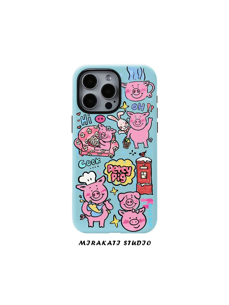 Casezly Masha Pig iPhone 15 Pro Case – Cute & Slim for iPhone 11-15